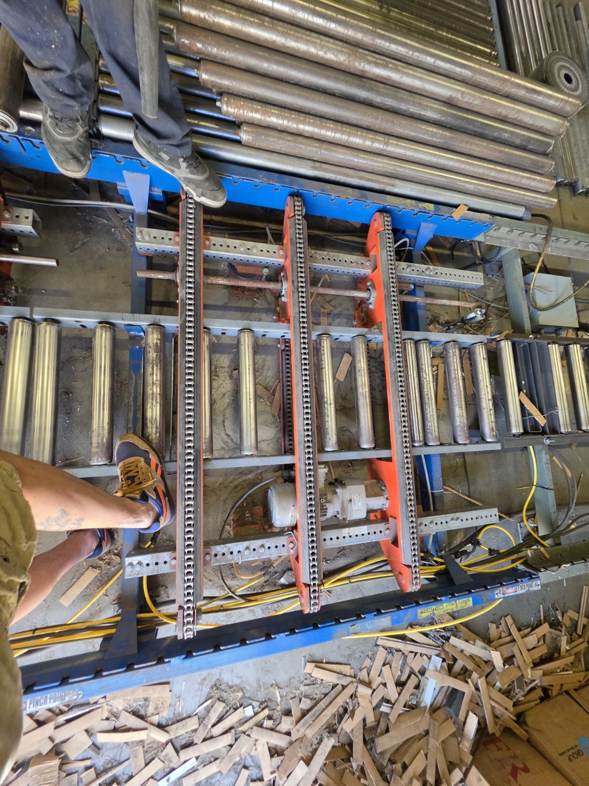 Chain transfer conveyor repair