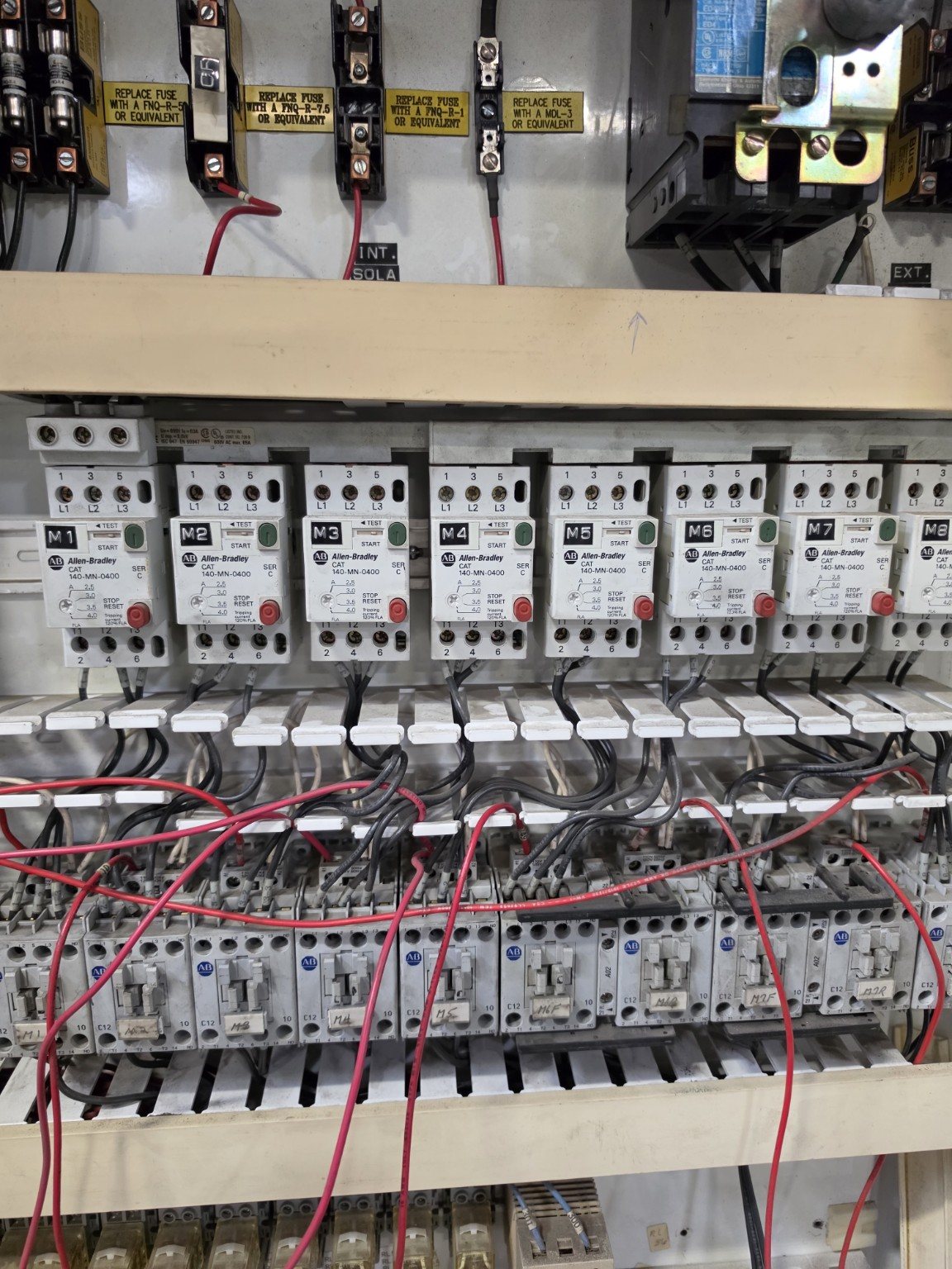 Industrial electrical controls for conveyor machinery